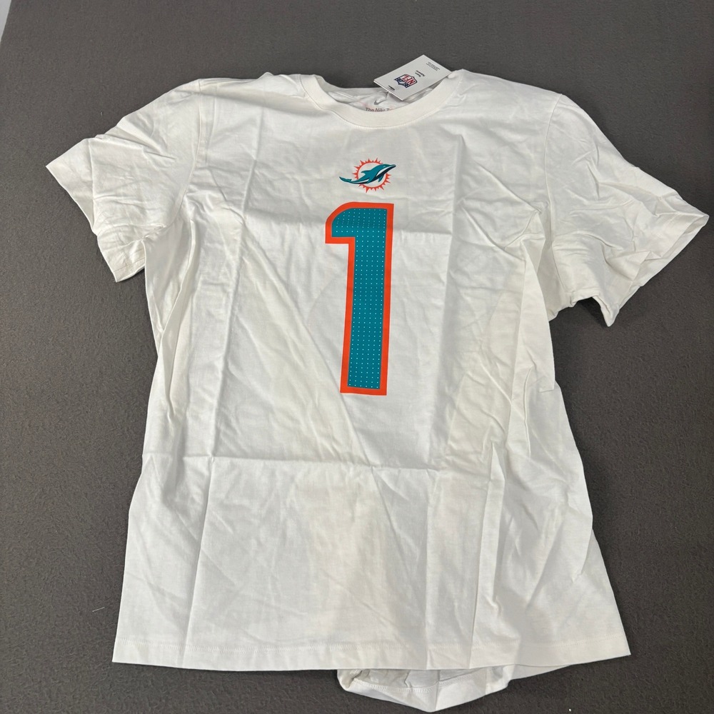 Nike Miami Dolphins Tua Tagovailoa NFL T-Shirt Mens Size XXL White Short Sleeve